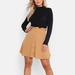 Ruffle Button Skirt